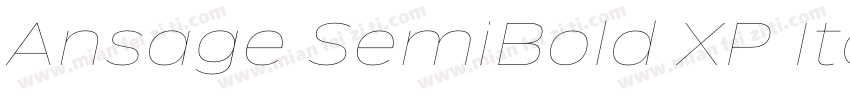 Ansage SemiBold XP Italic字体转换